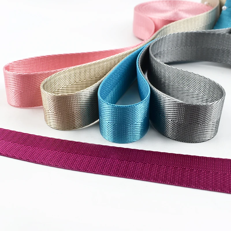 Meetee 25mm Nylon Webbing Straps for Backpacks Bags Packaging Tape Polyester Safety Belt Pet Collar Ribbon Band DIY Sewing Acces