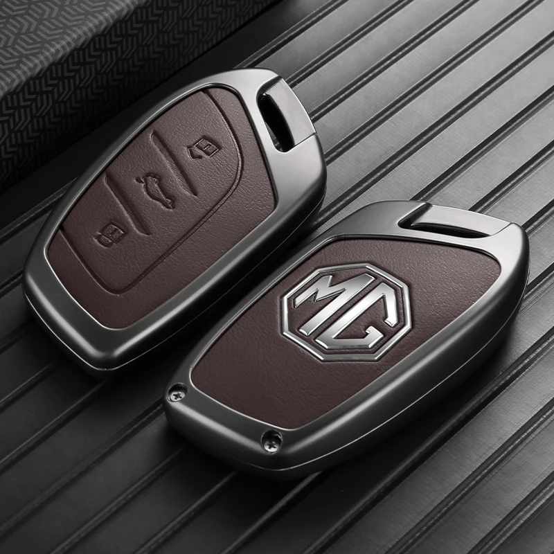 Zinklegierung Autoschlüssel-Hülle für MG ZS ZS EV Smart-Fernbedienung Schlüsselschutzhülle mit Schlüsselring Auto-Styling Modifikationsteile – Detail 11