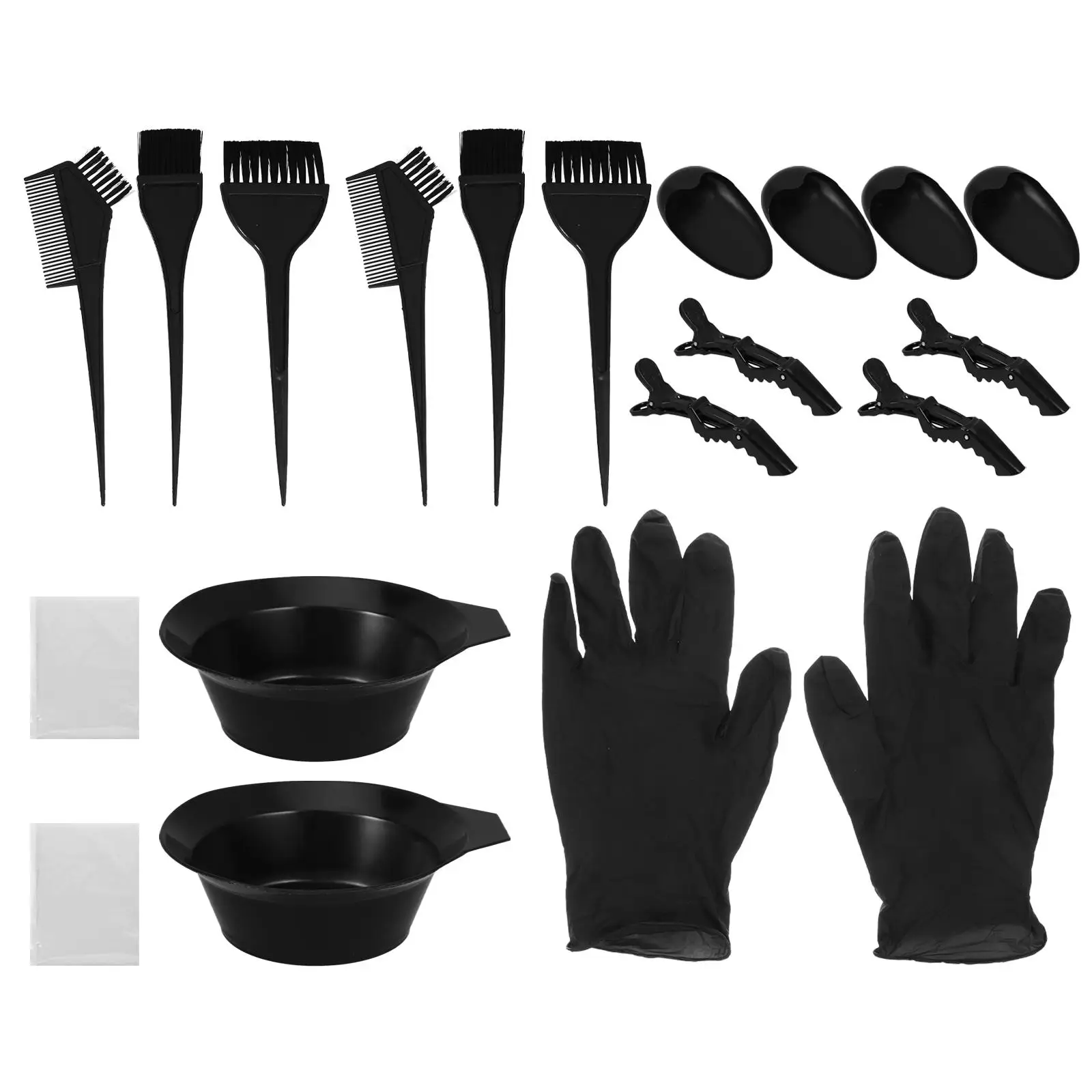 1 Set/20pcs Practical Hair Coloring Tool Kit Useful DIY Dyeing Tool Set Portable Hair Tinting Tool for Home Shop