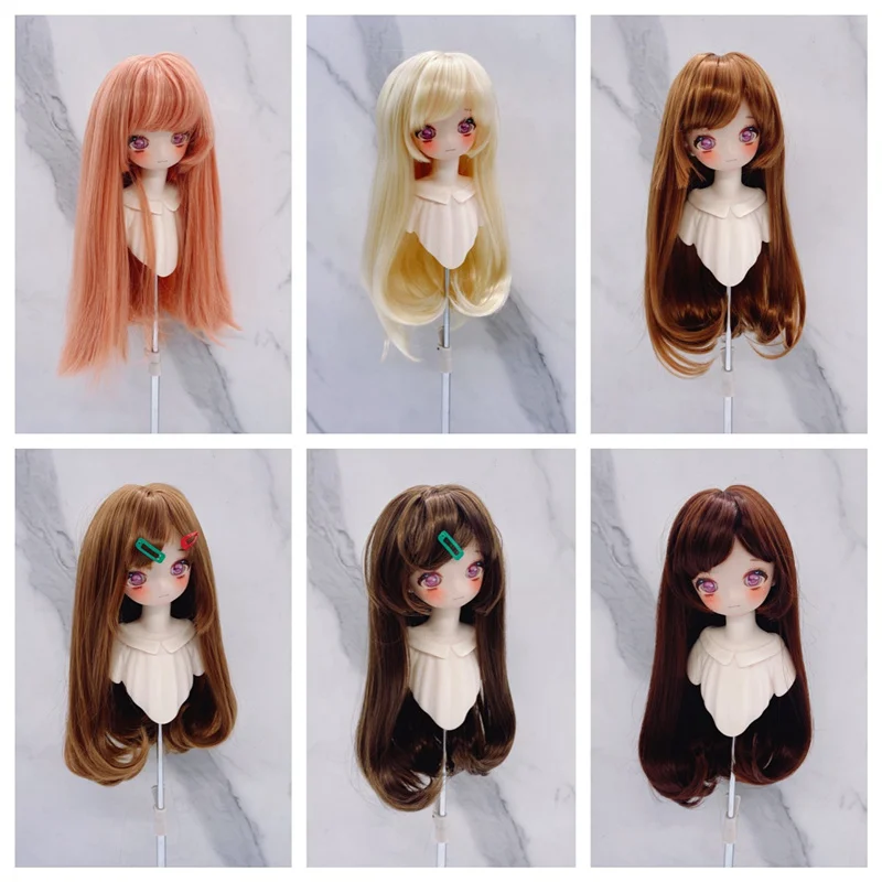 New 1/3 & 1/4 & 1/6 Bjd Doll's Wig 60cm Ye Luoli Doll Dress Up Accessories with Bangs Not Include Doll