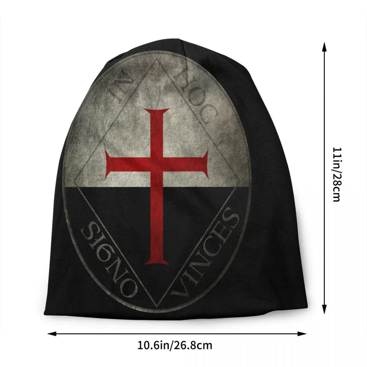 Templar Knight Jerusalem Cross Seal Medieval Warrior Symbol Bonnet Hats Street Knitted Hat Warm Winter Skullies Beanies Caps
