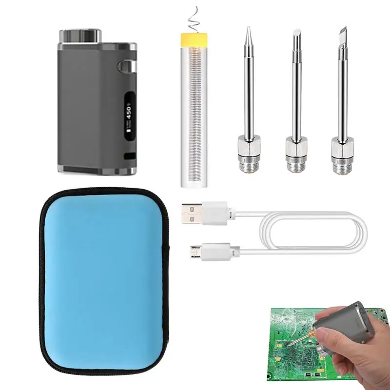 

Portable Soldering Iron Wireless Charging Welding Tool 1-75W Controlled And Fast Heating Ceramic Thermostatic Design Cordless