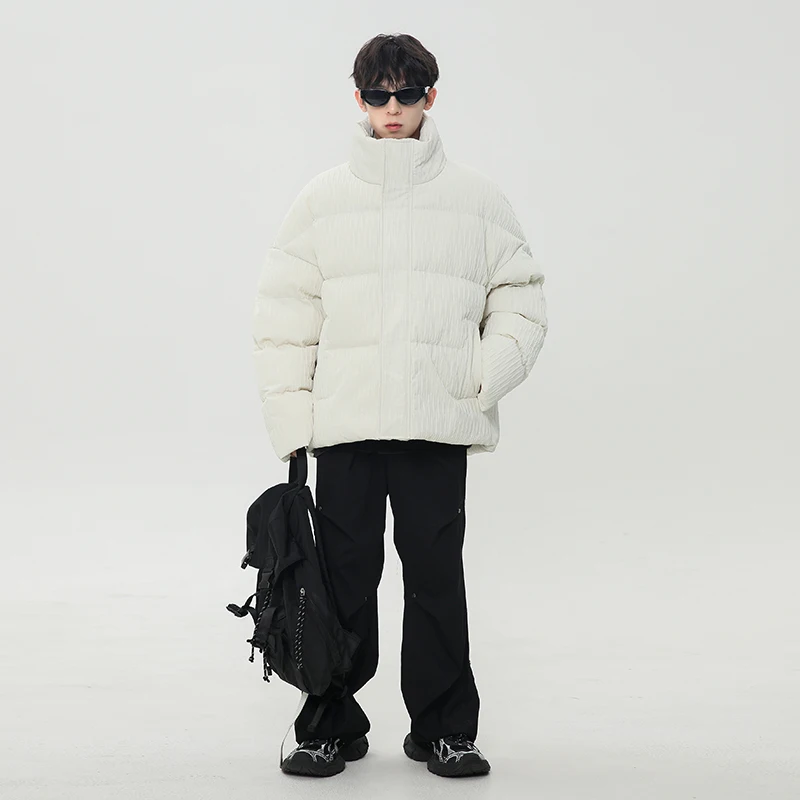 

New Winter Parkas Cotton Coat Jacket Cotton-Padded Thickened Hooded Puffer Jacket For Men And Women Casual Loose Fit Outerwear