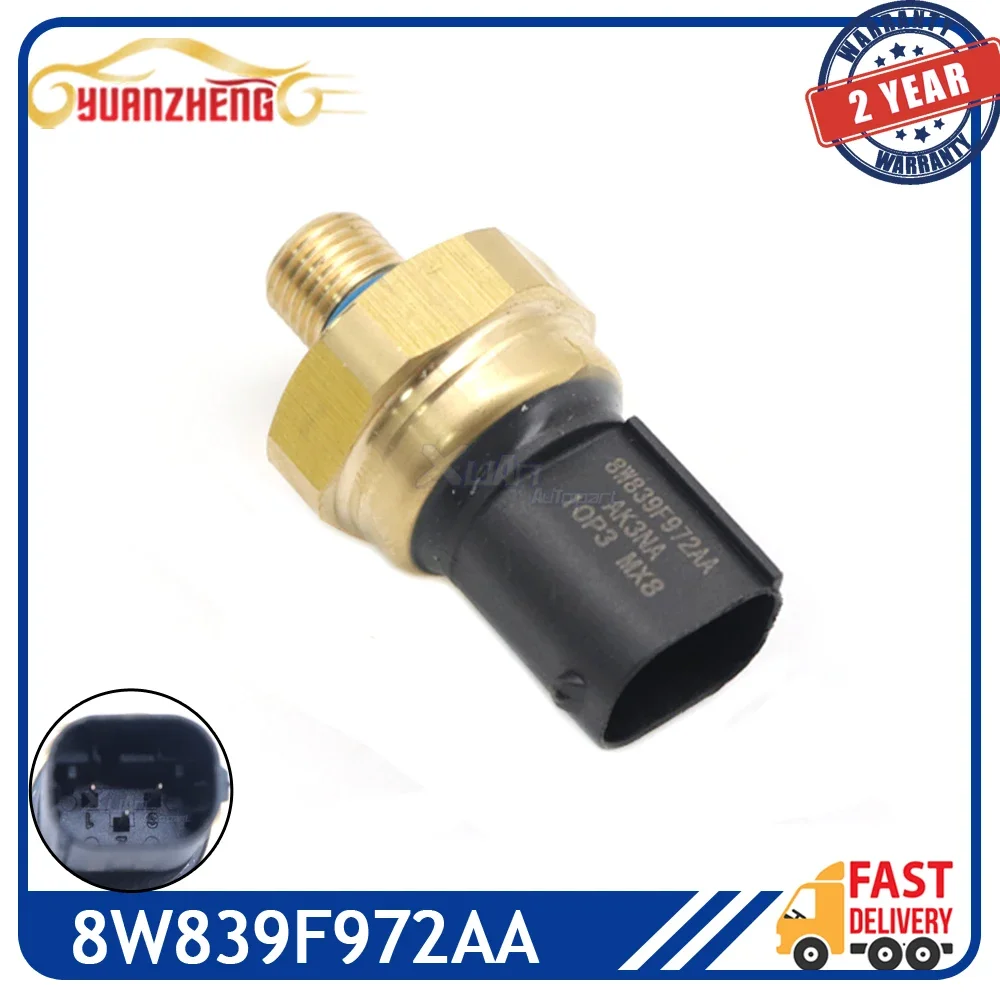 

1pcs 8W839F972AA Fuel Rail Pressure Sensor Truck Sensor For Ford Edge 2012-2016 2.0L Turbo 8W83-9F972-AA BM5Z-9F972-A