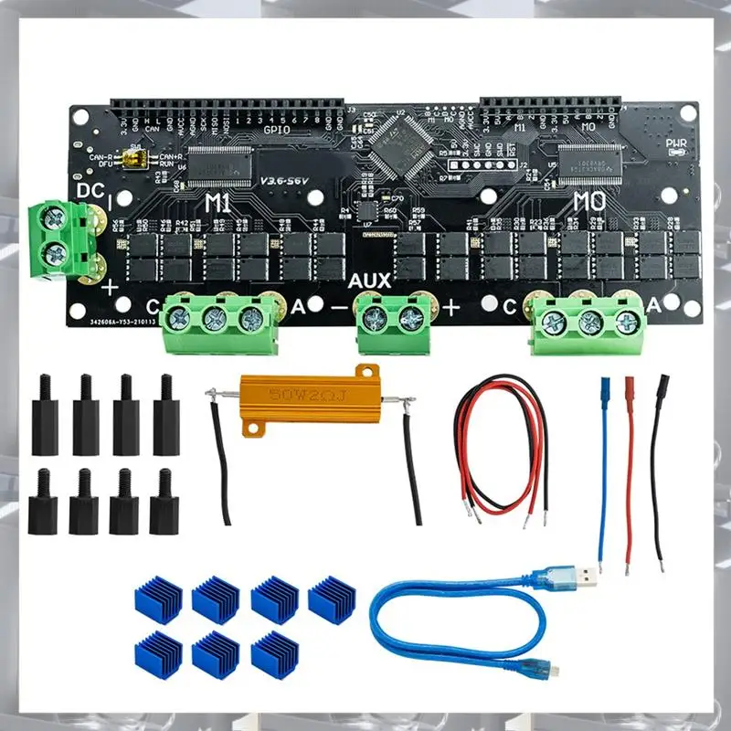 Hot Selling-FOC BLDC Dual Motor Controller MKS XDRIVE Xdrive3.6 Upgrade Kit, 56V For AGV-Servo, High-Precision Based On Odrv V3.