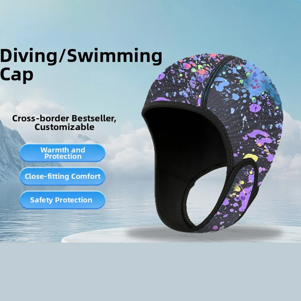 

Thermal Diving Cap for Adults Featuring 1.5mm Neoprene Construction for Warmth During Swimming Snorkeling and Surfing
