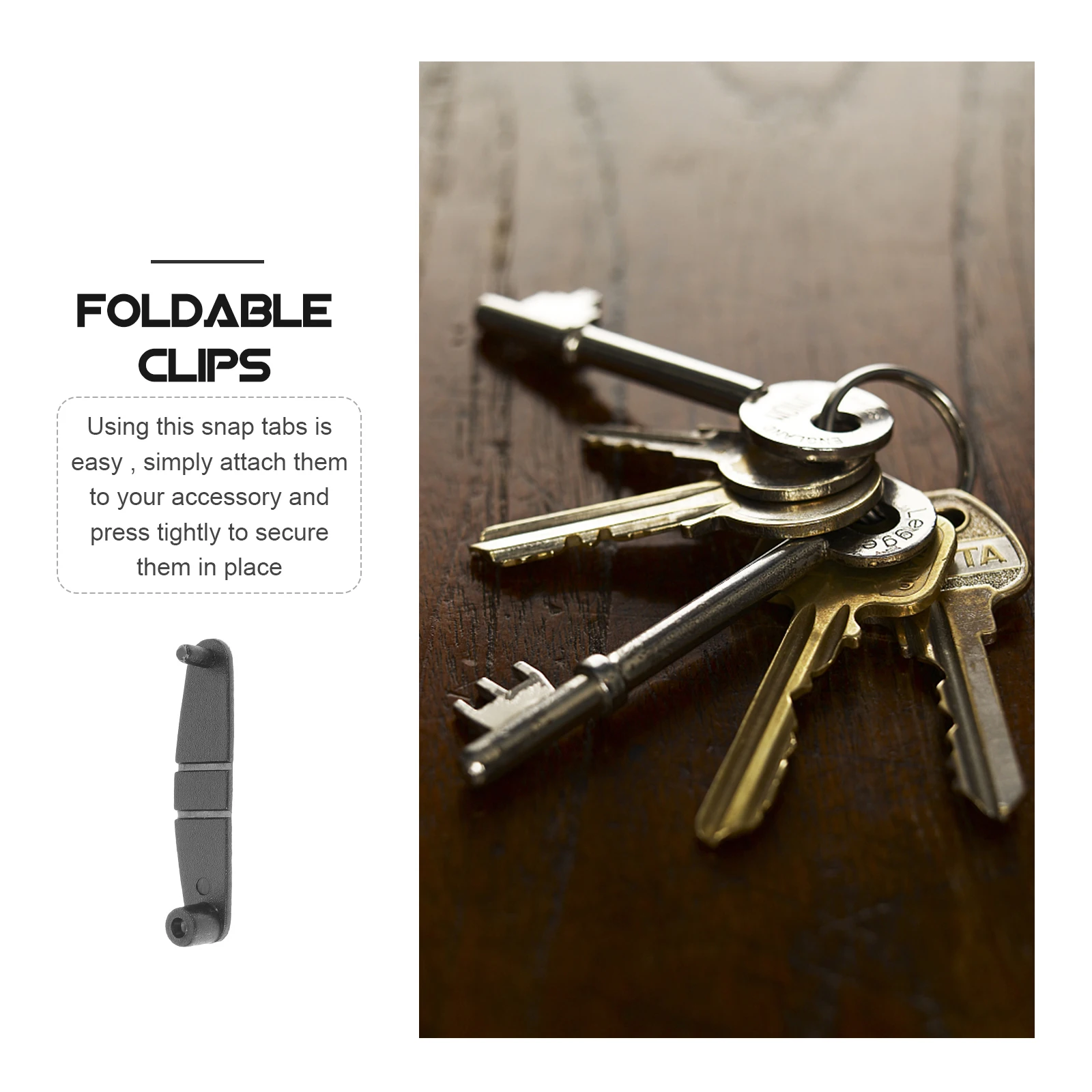 100 stuks plastic sleutelhanger clip helder acryl connector accessoires opvouwbare clips opvouwbare sleutelhanger mini flexibel
