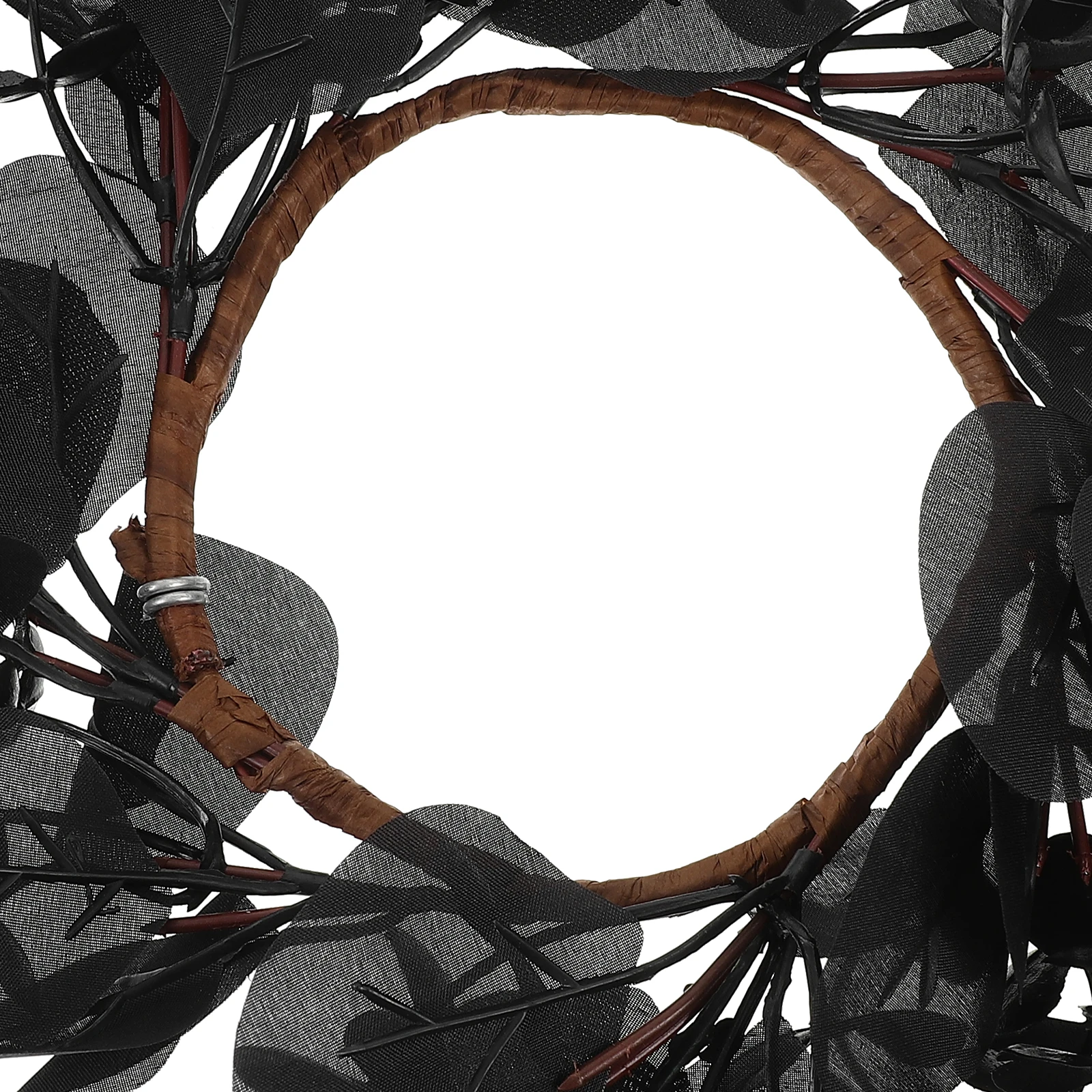 

Black Wreath Halloween Decor For Front Door Home Party Supplies Photo Prop Wall Hanging Outdoor Indoor Simulated Gothic Wreath