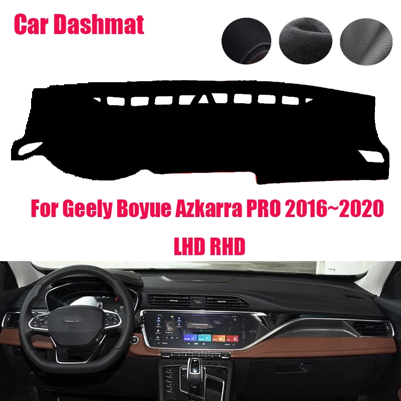 Capa do painel do carro para geely boyue azkarra pro 2016 ~ 2020 dash mat sun sombra anti-uv tapetes acessórios do carro antiderrapante dashmat