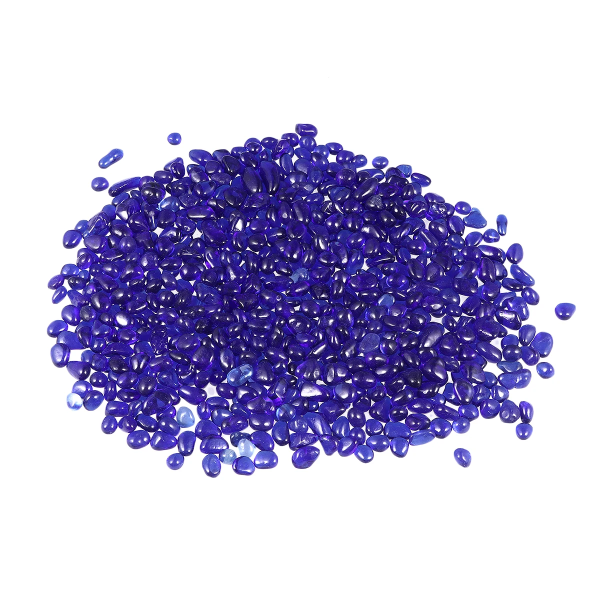

500G 5-9Mm Dark Blue Glass Crystal Gravel Colorful Aquarium Decor Lightweight Premium Fish Tank Craft Supplies