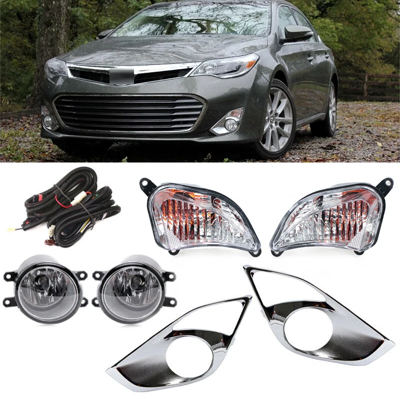 1 zestaw samochodowych światło przeciwmgielne przedniego zderzaka światło drogowe dziennych pokrywa osłonowa ramka pokrywa do Toyota Avalon 2013 2014 2015 8121008020