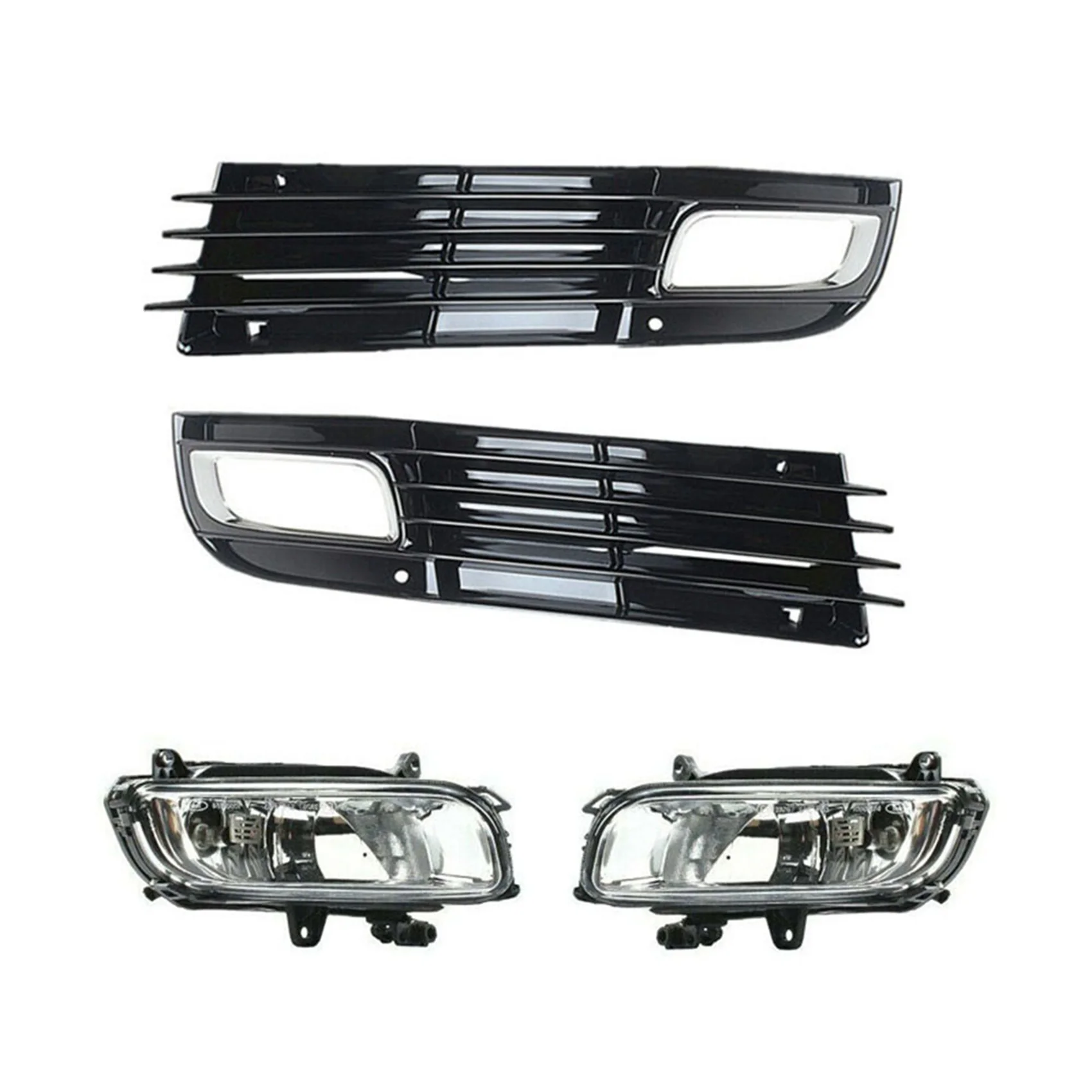 

Car Left Right Halogen Fog Lights Front Bumper Grille Cover for-Audi A8 QUATTRO A8 D3 2008-2010 4E0941699B 4E0941700B