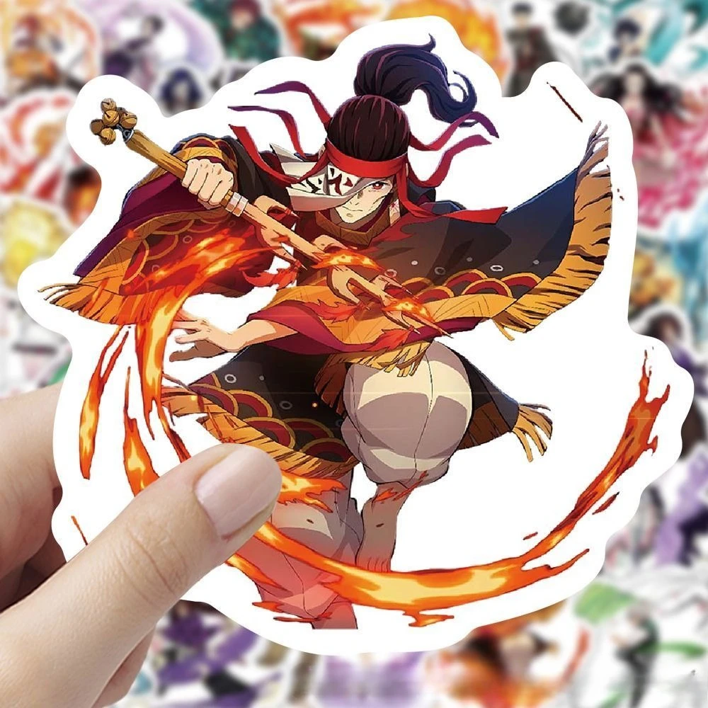 Dämonentöter Übertreibung Shinobu Rengoku Kyoujurou Tanjiro Kamado Aufkleber kreative hochwertige Notizbuch-Desktop wasserfeste Aufkleber – Detail 7