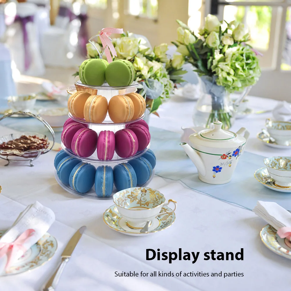 4/6 Tiers Wedding Party Dessert Stands Macaron Cupcakes Display Tray Racks Tabletop Fondant Cake Holder for Household