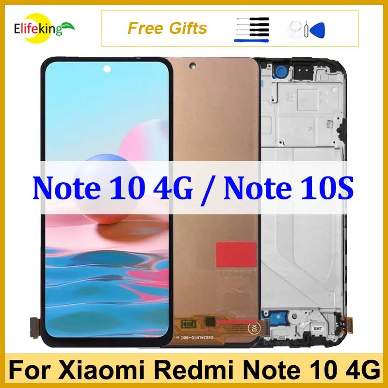 6.43\'\' Original LCD For Xiaomi Redmi Note 10 4G / Note 10S Display Touch Screen Digitizer M2101K7AI M2101K7AG Assembly Replace