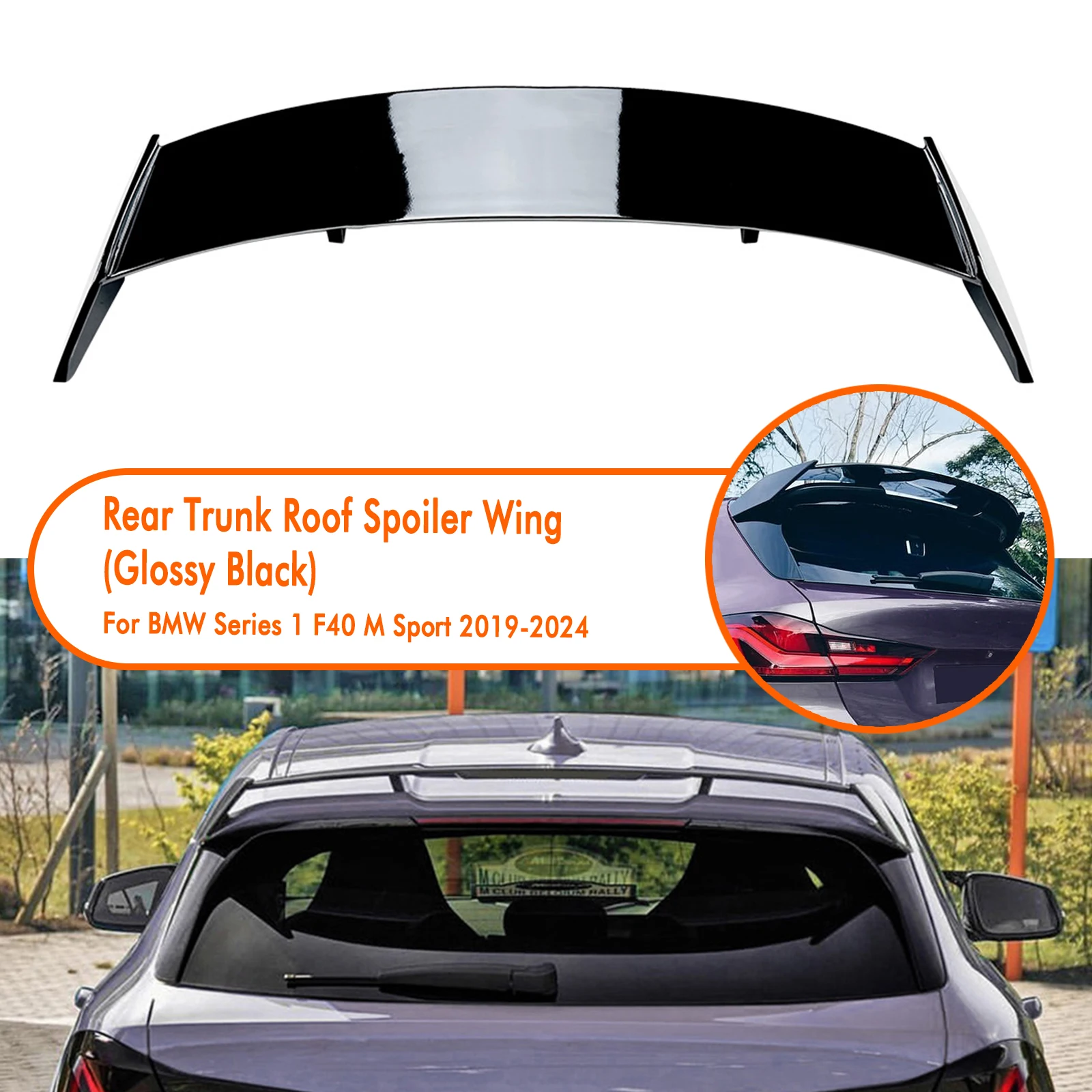 Rear Roof Spoiler Wing Trim Car Trunk Lid Flap Lip For BMW 1 Series F40 M Sport M135i M140i 2019 2020 2021 2022 2023 2024