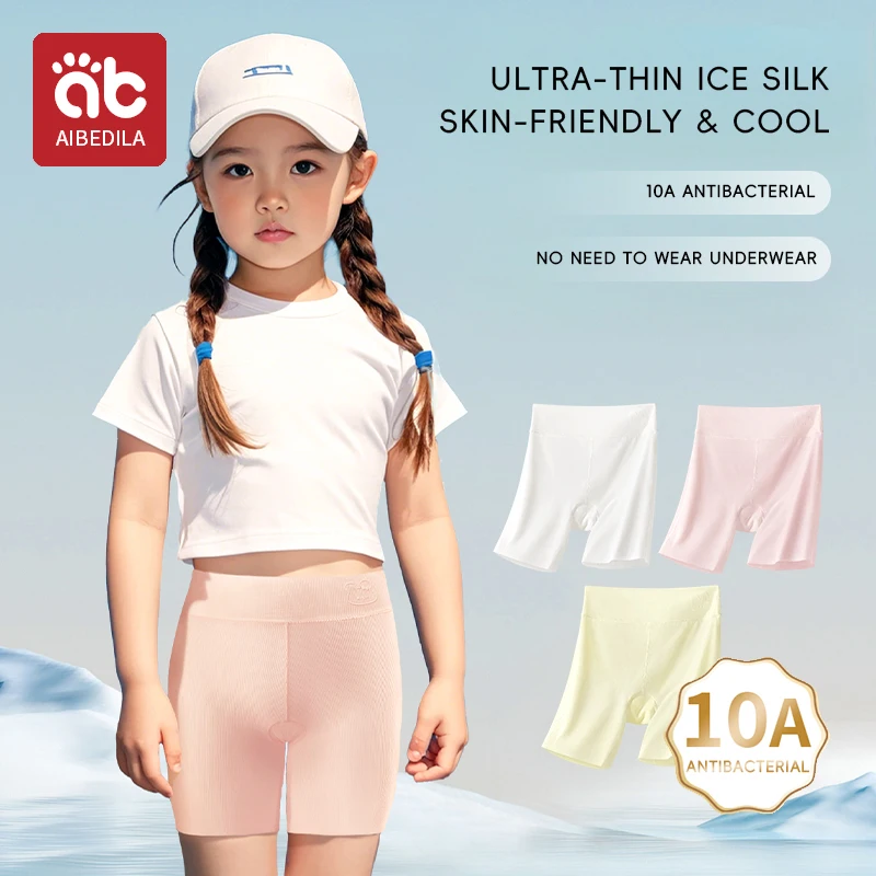 

AIBEDILA 2PCS Seamless High Waist Shorts Panties For Girls Tummy Control Hip Lift Safety Pants Sports Underwear 1-16Y Kids Boxer