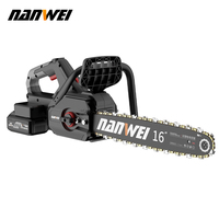 NANWEI 16Inch Brushless Electric Chainsaw Factory Cordless Portable Battery Saw Gardening Power Tools for Lithium 20V Battery