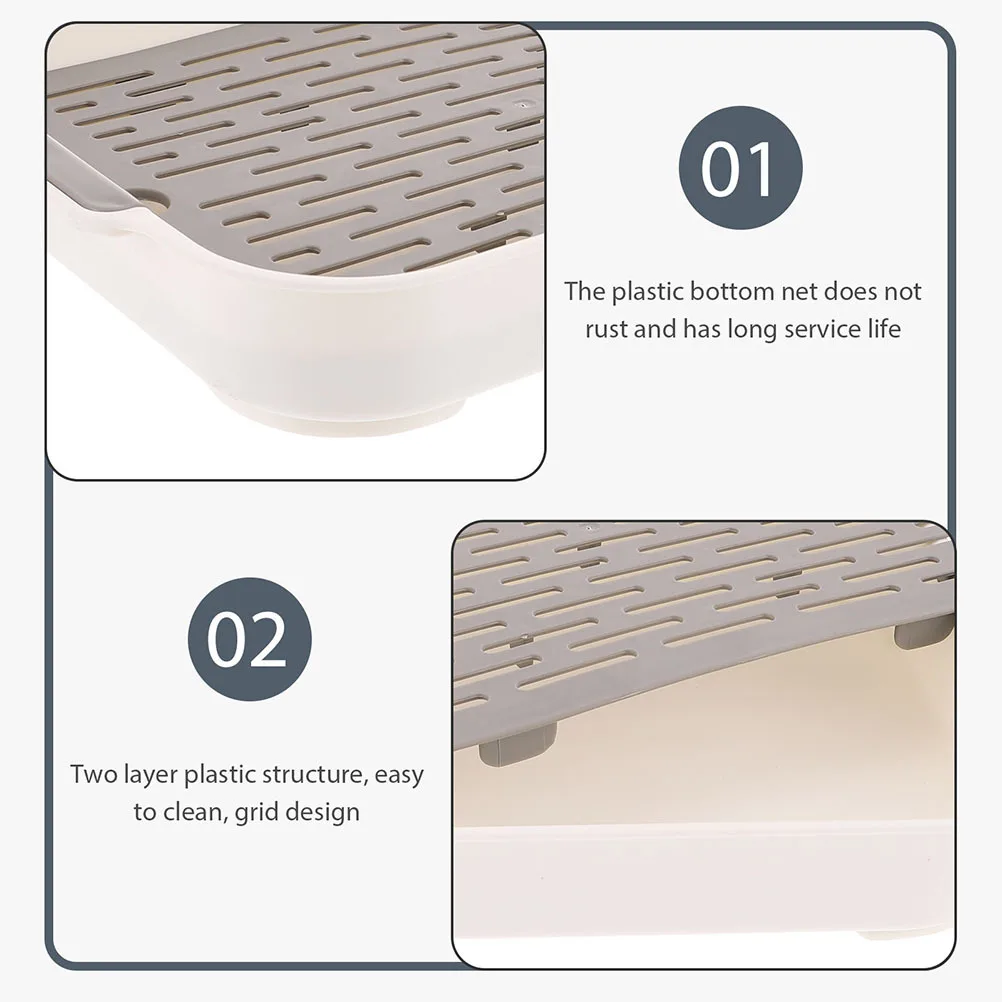 

2Pcs Pet Litter Box Lightweight Detachable Small Animal Toilet for Rabbit Hamster Guinea Pig Puppy Ferret Compact Design Rounded