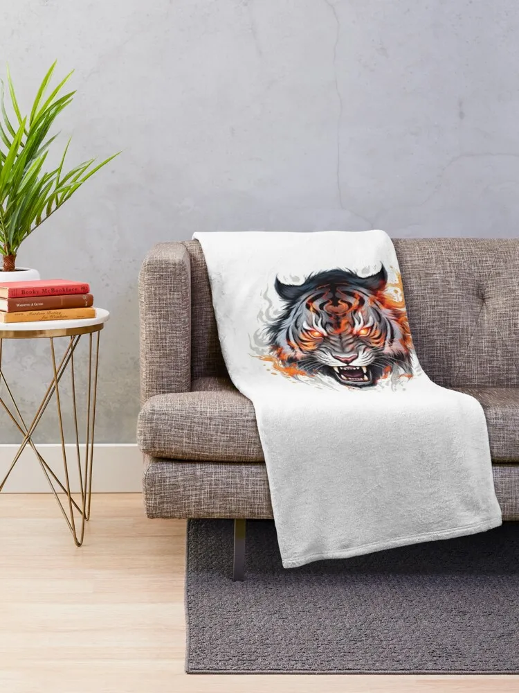 Savage Serenade: The Roar of the Tiger 035 Throw Blanket Heavy Winter beds funny gift Bed Fashionable Blankets