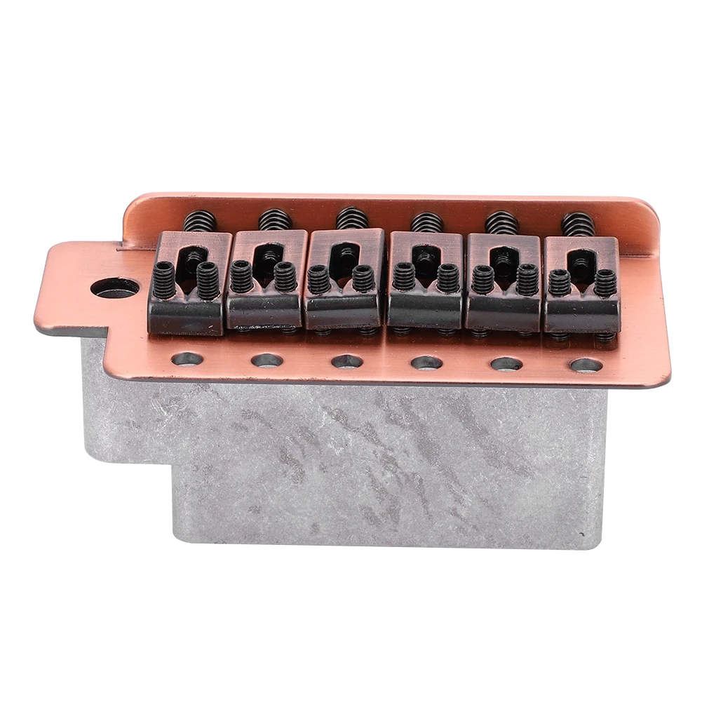 Guitar Bridge 6-String Electric Guitar Tremolo Bridge System for ST Guitar Copper Color Electic Guitar Bridge