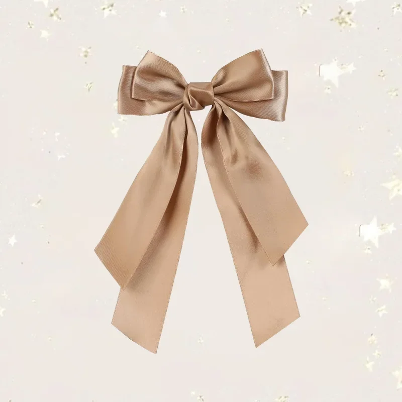 

1pc Girls Long Float Satin Clips Back Head Hair Clip Internet Red with The Same Temperament Elegant Hair Accessories gifts