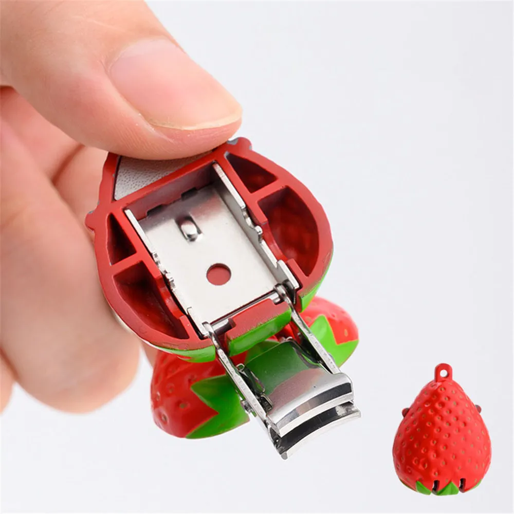 1PC Nail Clippers Fruits Strawberries Nail Clippers Folding Nail Clippers High End Nail Clippers Portable Manicure Tools Key Fob