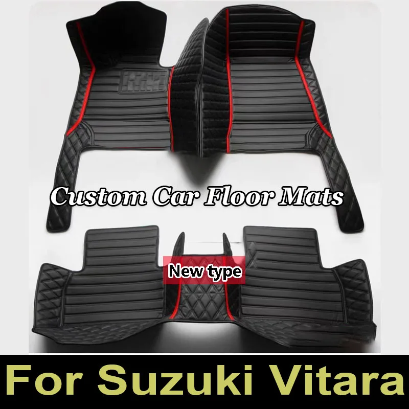 Car Floor Mats For Suzuki Vitara Escudo LY 2022 2021 2020 2019 2018 2017 2016 2015 Auto Interiors Accessories Foot Rugs Carpets