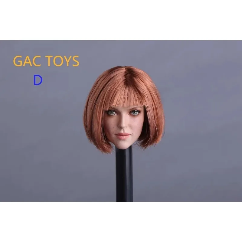 1/6 GC009 헤드 플레이드 롱 컬리 헤어 아메리칸 스타 유명인 여성 군인 헤드 스컬프트 모델 핏 12인치 위트 피규어 PH 인형