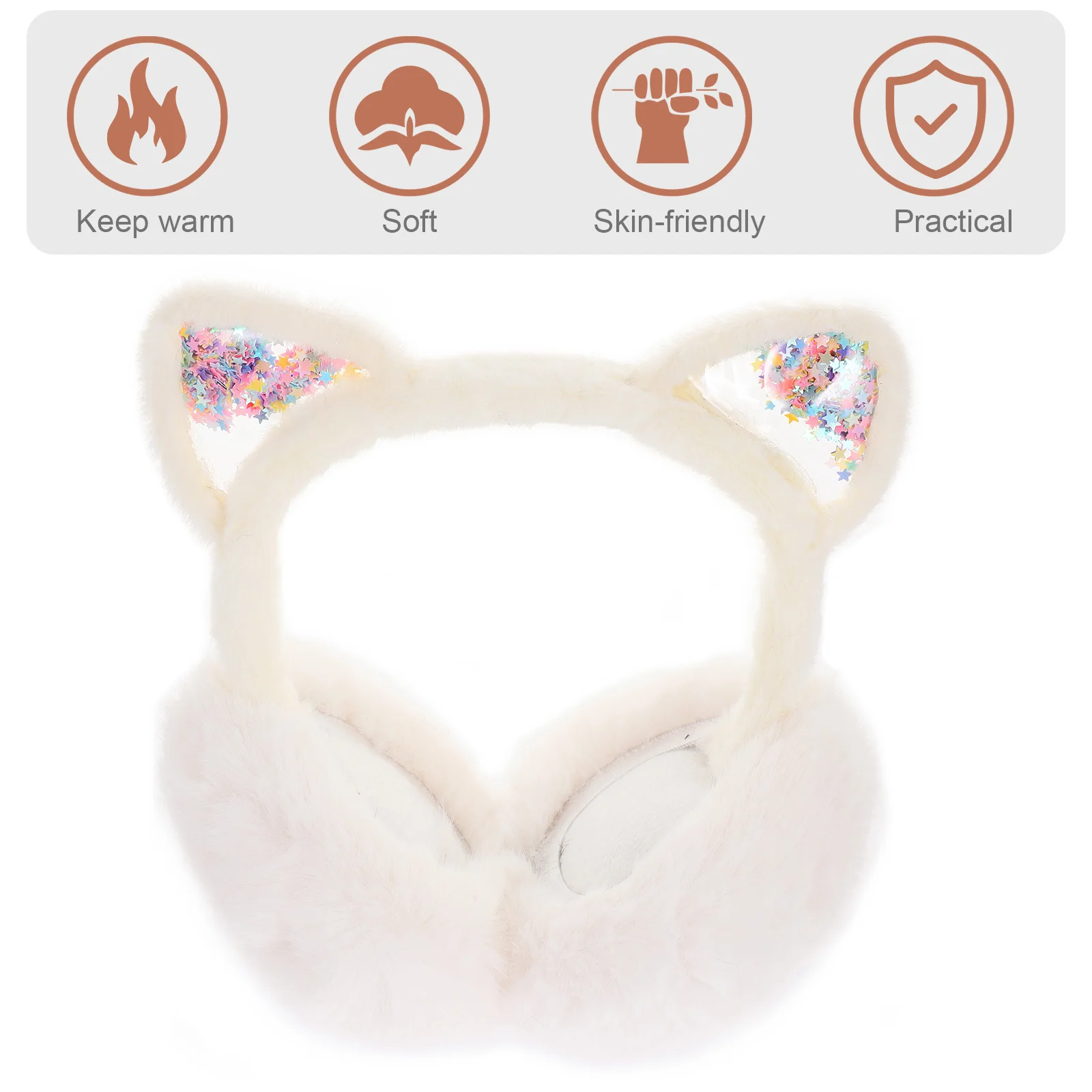 غطاء للأذنين لطيف على شكل قطة لتدفئة الأذن في الشتاء، عصابة رأس مقاومة للرياح قابلة للتعديل للنساء في الهواء الطلق لحماية الطقس البارد #5