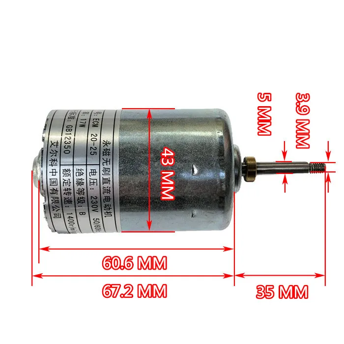 Imagem -05 - Duplo Rolamento Mudo Rotor Interno dc Motor de Alta Tensão 775 Motor de Acionamento Gerador de Alta Tensão 220v