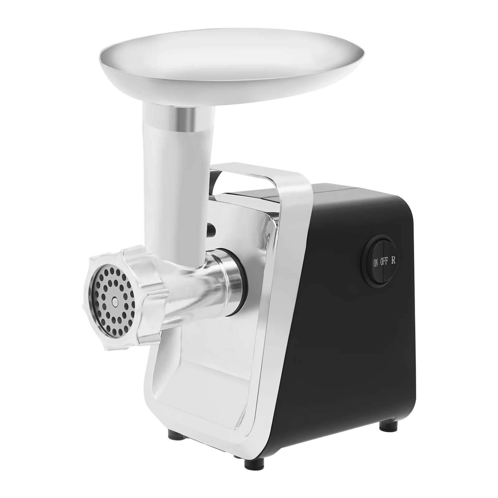 مفرمة لحم محايدة بدون شعار MG-S10 |   5 مم + 7 مم + شبكات شفرة على شكل مروحة |   420 شفرات من الفولاذ المقاوم للصدأ وصينية من سبائك الألومنيوم