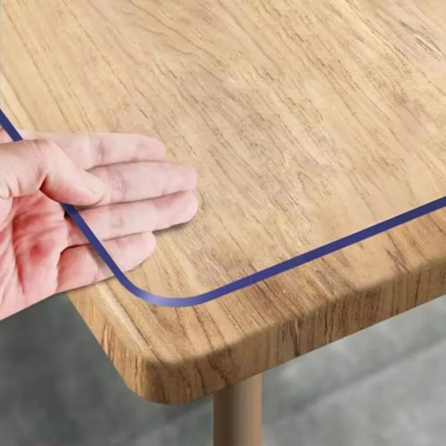 

Table Protector 36 x 64 Inch - Thick Plastic Table Cover Table Cover Protector Rectangle Waterproof PVC Desk Mat for Coffee Tab
