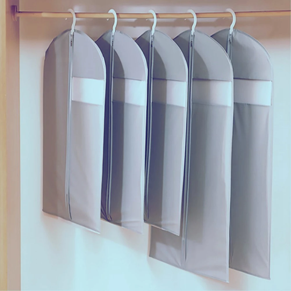 

Clothing PEVA Covers with Zipper Breathable Clothes Suits Dresses Storage Protector Cover Bag 60 x 90 (Light Grey)