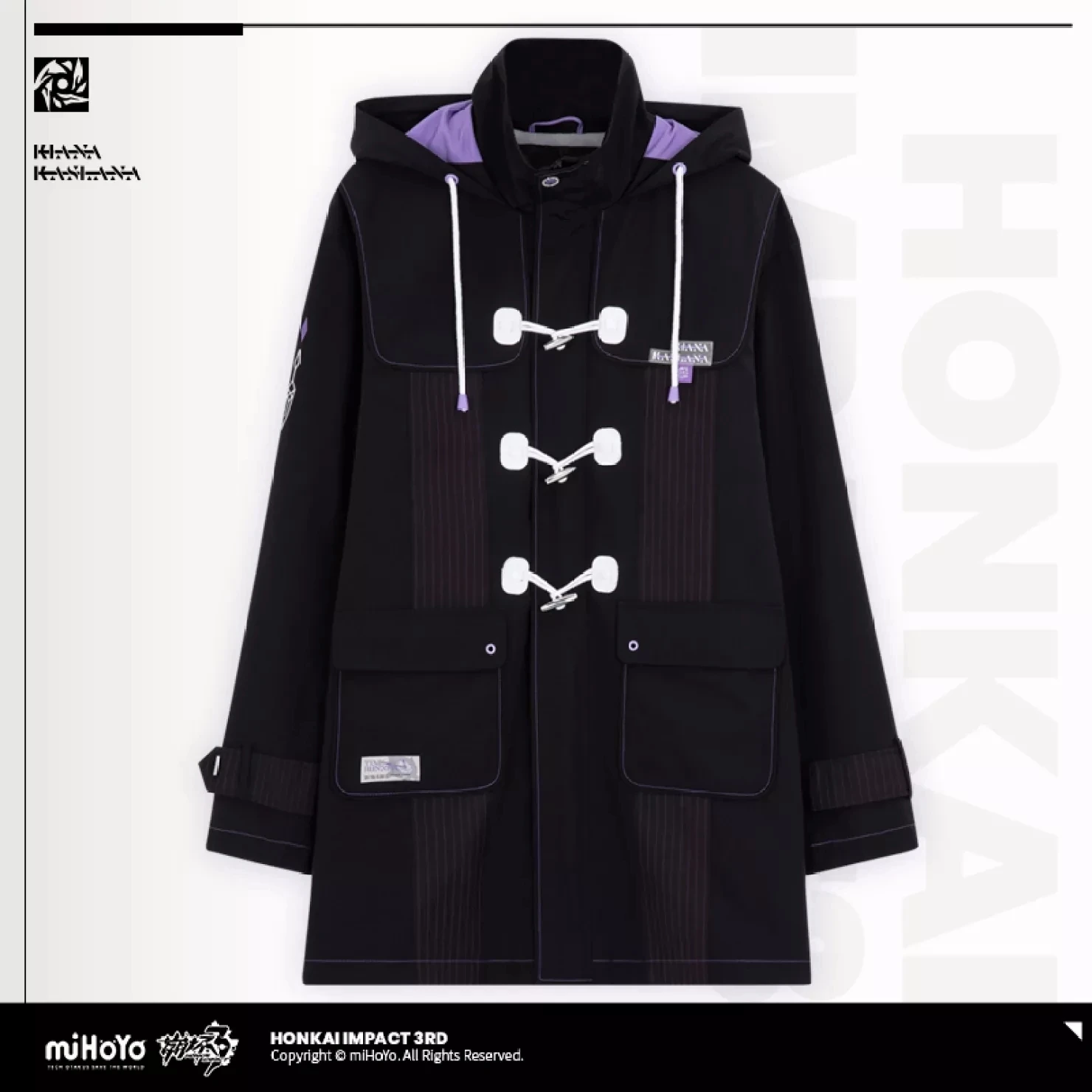 3D Amine Game Honkai Impact 3 COSPLAY Kiana Kaslana HERRSCHER OF FLAMESCION Time Runner Series Theme Cashmere Jacket Couple Top