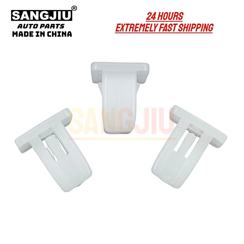 20Pcs White Square Auto Fasteners Auto Bumper Rivet Retainer Clips Push Engine Cover Fender Car Door Trim Panel Clip