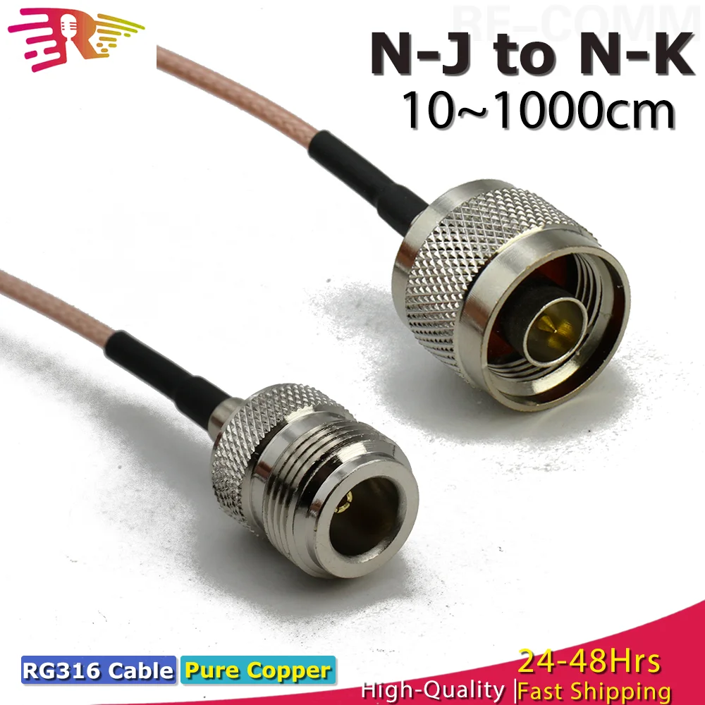 

RG316 L16 N Male to N Female conncetor Pigtail Cable RF Coaxial Cables Jumper Cable N Type Crimp Fast Delivery