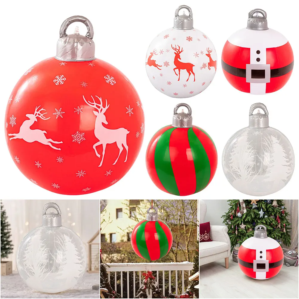 

40cm Christmas Inflatable Ball Decoration Xmas Large Outdoor Decor Ball New Years Christmas Home Party Decorations 2024