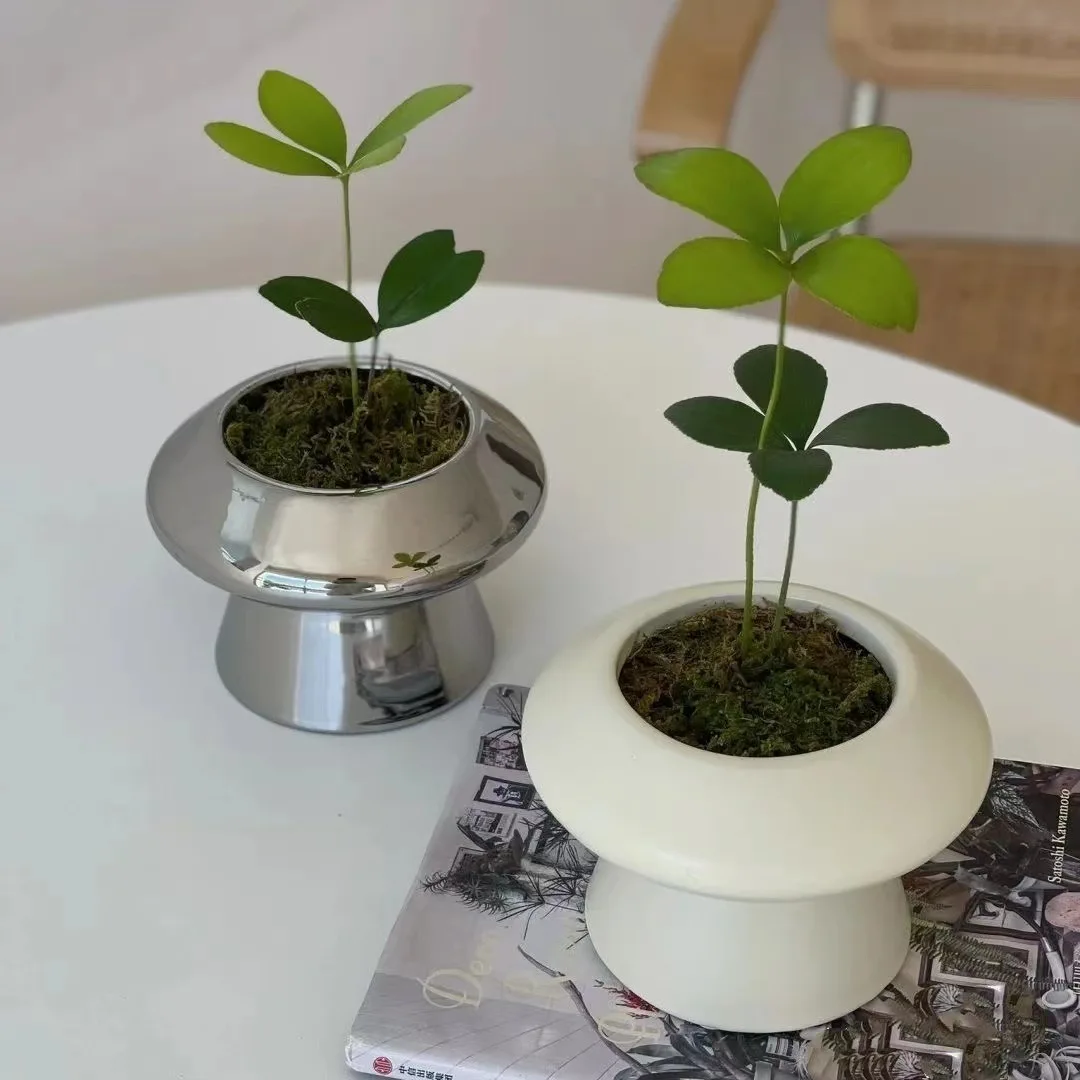 

Nordic Ceramic Flowerpot Light Luxury Living Room Orchid Green Plant Flower Pot