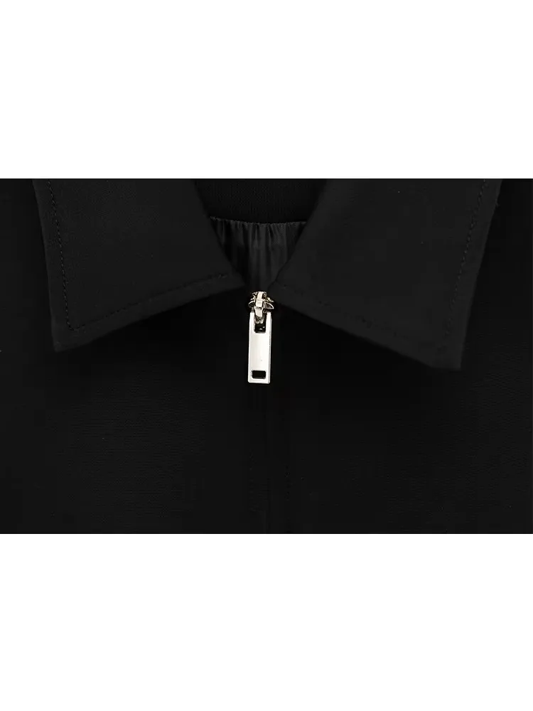 TFMLN ฤดูร้อน 2025 ผู้หญิงกางเกงชุดแฟชั่นแขนสั้นซิปเสื้อด้านบนกางเกงขากว้างชุด Hiigh Street