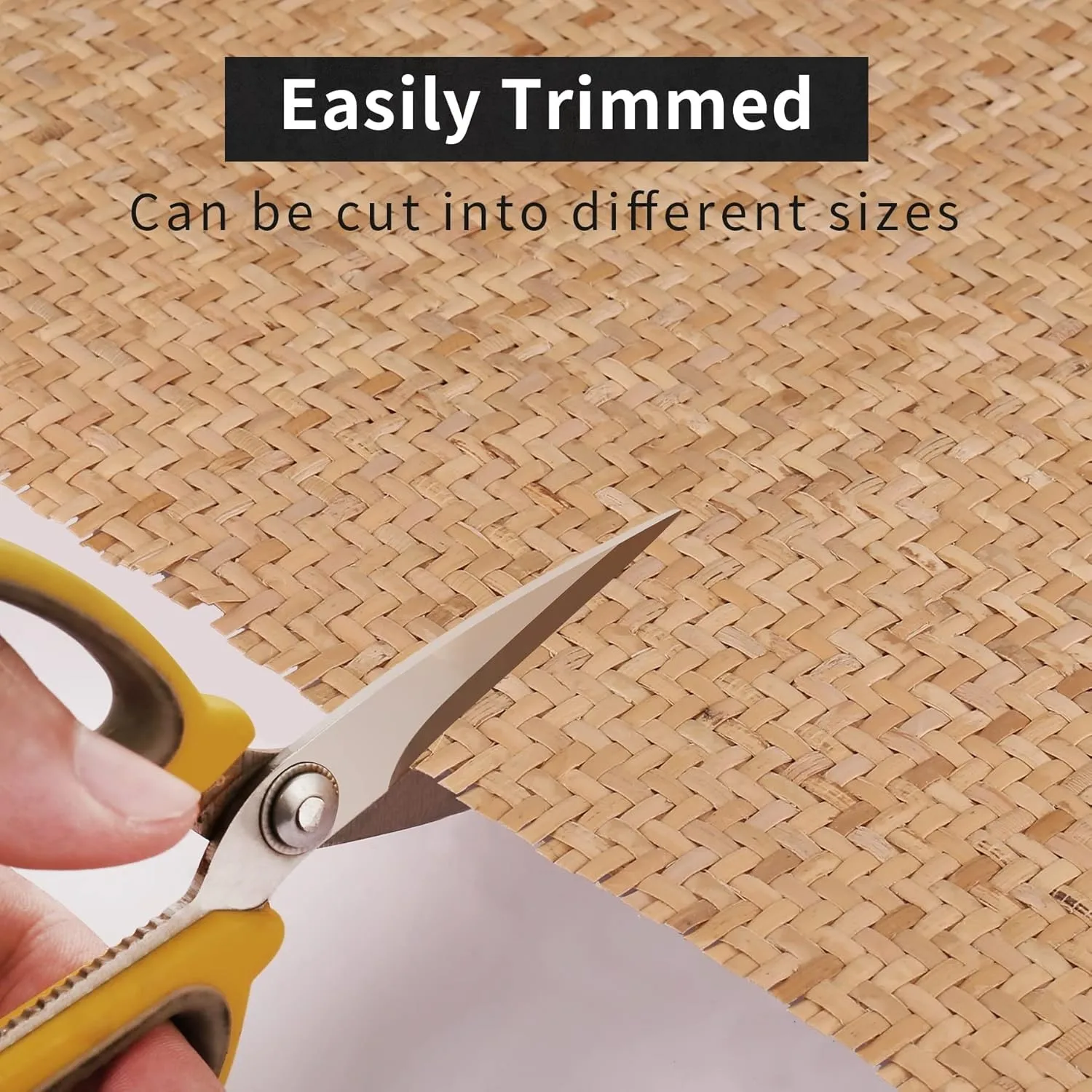 Natürliches Rattan 35–100cm Breite Rattanrolle Korbmattenmaterial 7-7,5 m Korbflechtmaterial Rattanmaterial Rattanrohr für Stuhl-Kopfteil – Detail 4