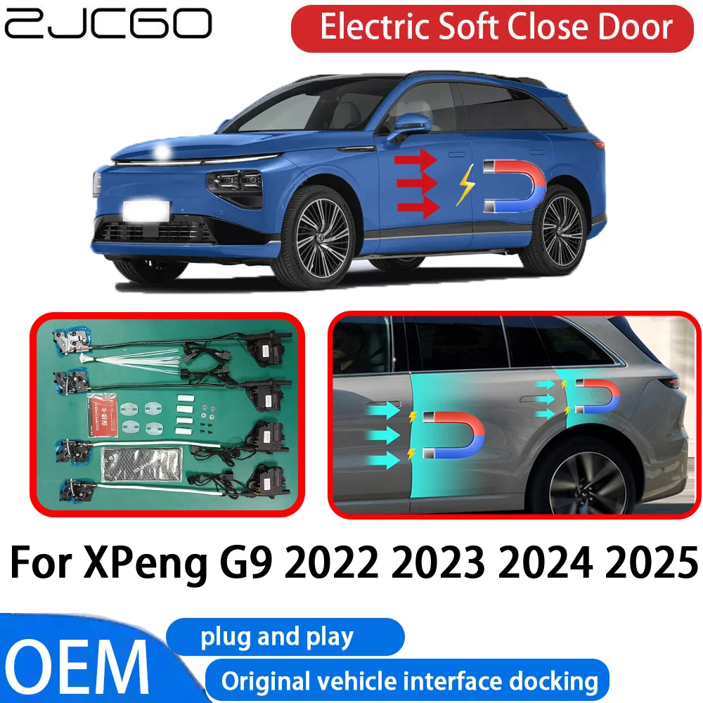 

ZJCGO for XPeng G9 2022 2023 2024 2025 Car Automatic Electric Soft Close Door Closer System OEM Plug and Play Comfort Closing