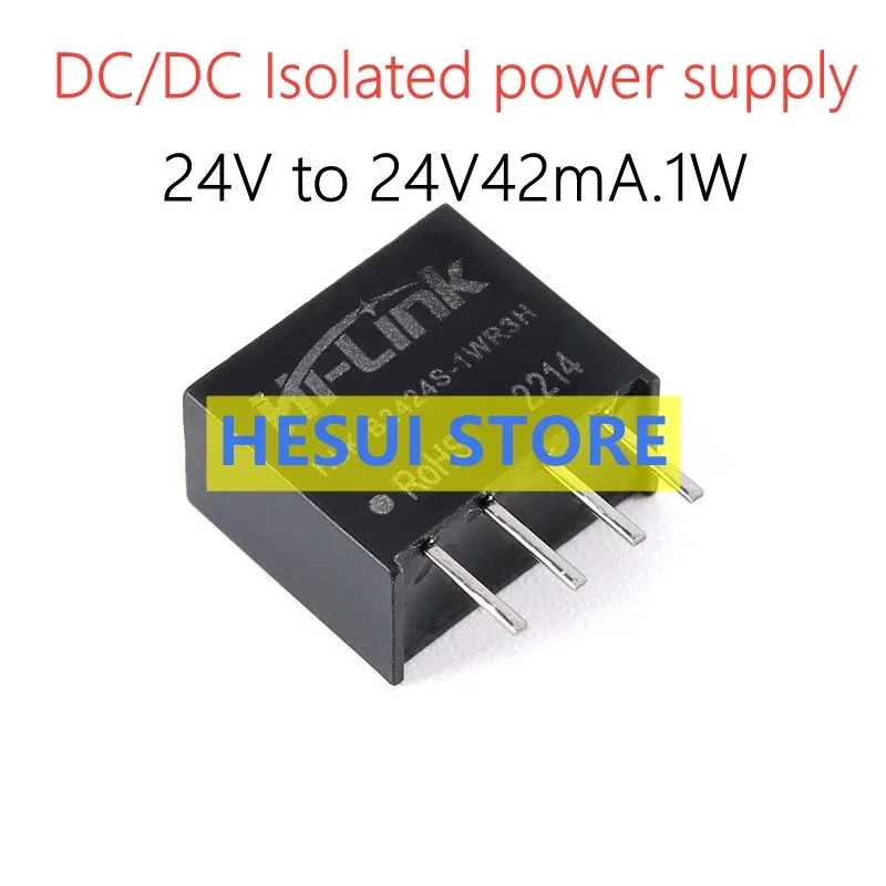 Original HLK-B2424S-1WR3H DC-DC isolation power module 24V to 24V42mA short circuit protection