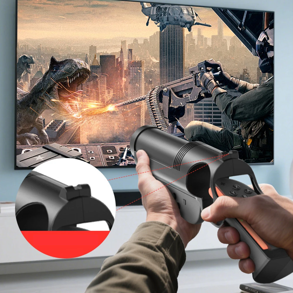 For Nintendo Switch 2 Joycon Shooting Gun Controller Left Right Handle Holder Somatosensory Gaming Gun Joypad Disc Card Storage