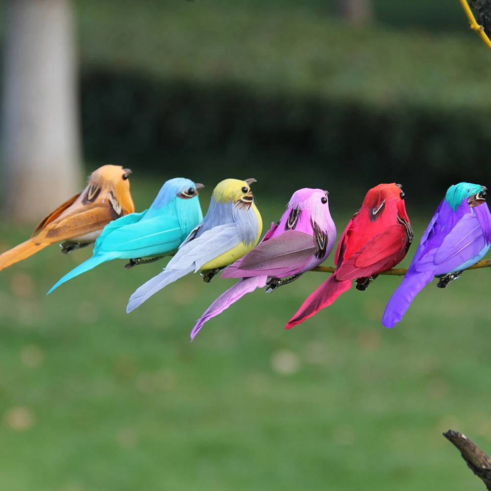 

Artificial Bird Decor Bright Colored Model Birds Home Hotel Shopping Mall Balcony Garden Outdoor Educational Collectable