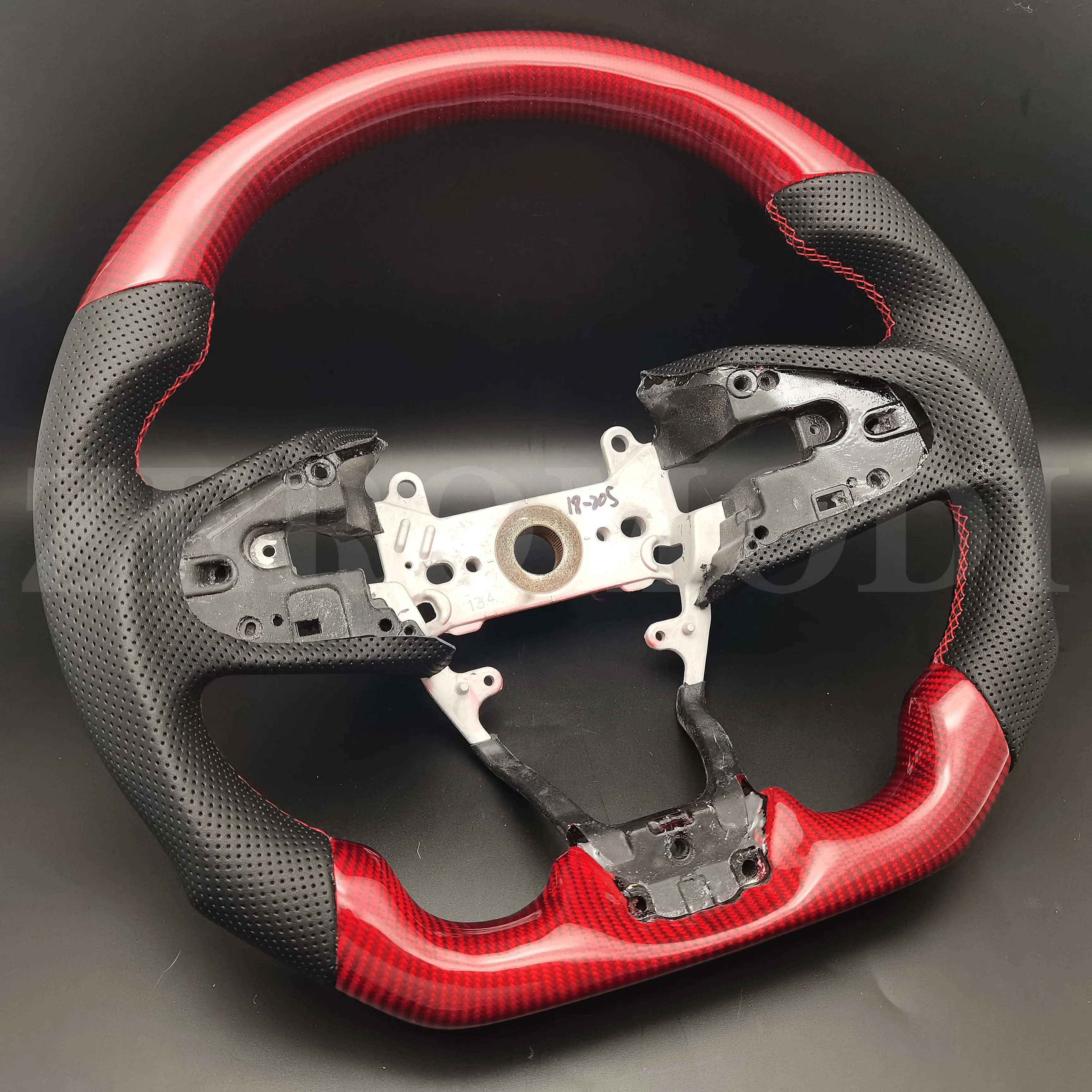 Steering Wheel Red Carbon Fiber For Honda Civic FC Type R FK8 2016 2017 2018 2019 2020 2021 US