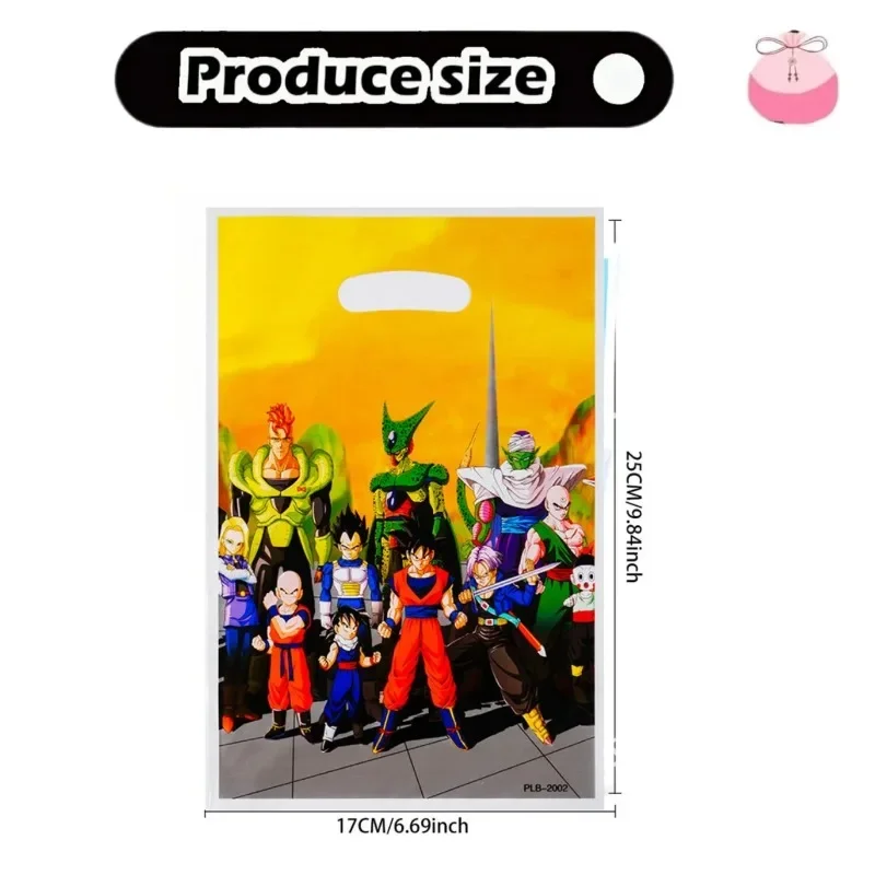 Dragon Ball Gift Bags for Kids, Decoração de festa de aniversário Goku Goody, Pacote de biscoito, Candy Bag, Baby Shower, Boy Gifts, Party Supplies