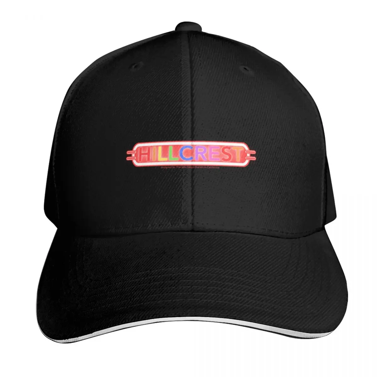 

Hillcrest, San Diego Neon Sign designed by The San Diego Diaries in California Baseball Cap party Hat Caps Women Men's