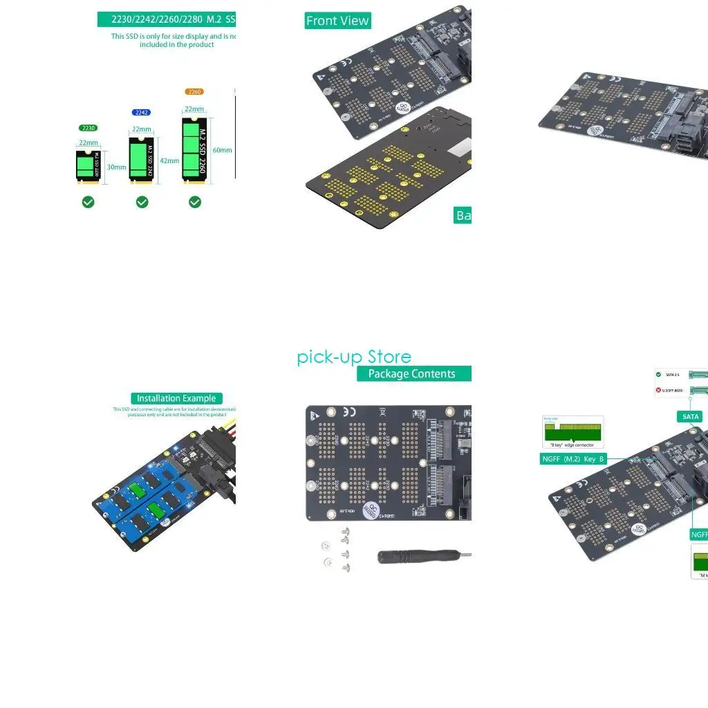 

Q5WA 2 in 1 NVMe to SATAIII and SFF 8643 Expansion Converters Card