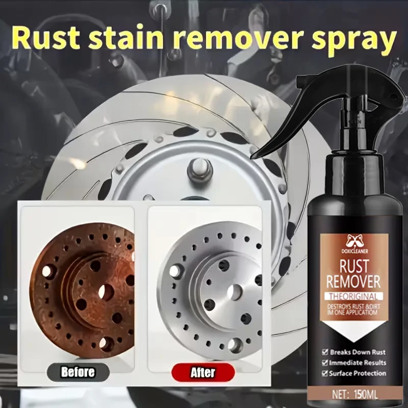 150ml Rust Remover Spray 5.07oz - Disassembly Tire Rust, Protect Hub and Drum Brake, Suitable for, Scissors Rust, Gear, Tool Rus